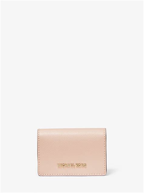 michael kors small two-tone crossgrain leather wallet|leather Michael Kors Wallet women.